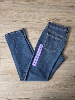 Eddie Bauer Boyfriend Midrise Slim Denim Blue Jeans Straight Leg Pants 4 30"
